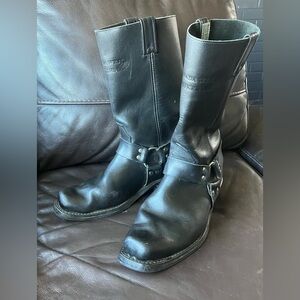 Mens Canada West Biker Boots Black 10.5 EE